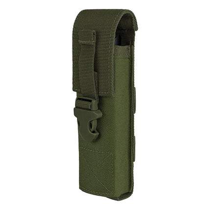 Tactical Flashlight Pouch - MOLLE Torch Holster EDC Carry Case for Camping & Hunting Gear