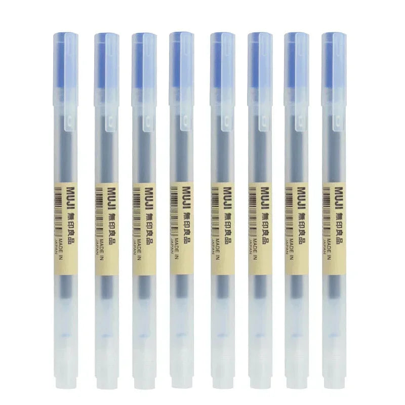 MUJI Gel Pen Set - 6 or 8 Pack 0.38mm/0.5mm Fine Point Black, Blue & Red Japanese Stationery