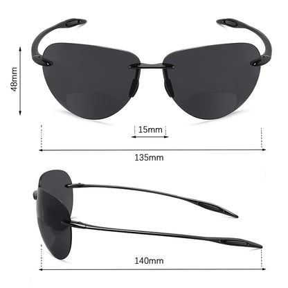 JULI Sports Sunglasses – TR90 Rimless Frame for Men & Women, Ideal for Running, Fishing, Golf, Surfing, and Driving, Model MJ8008