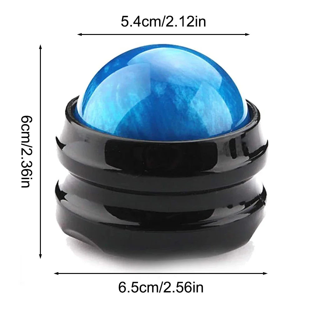 Mini 360° Spin Manual Massage Ball — Self-Therapy Tool for Back, Shoulders & Foot Muscle Relaxation