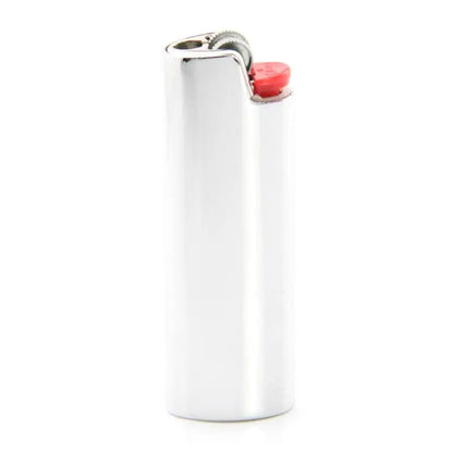 Metal Cowboy Boot Lighter Case - Cute Cat Eye Rhinestone Embroidered Zinc Alloy BIC J6 Sleeve Cover