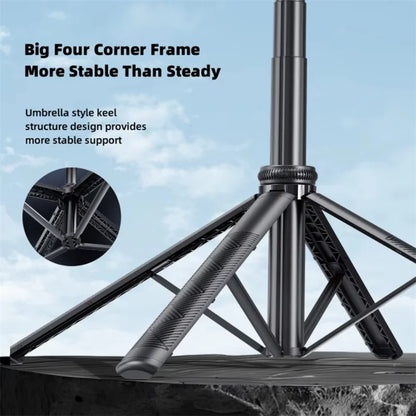 C17 360° Auto-Rotation Monopod – AI Tracking Tripod with Bluetooth Shutter, Fill Light & Wireless Selfie Stick for Phones