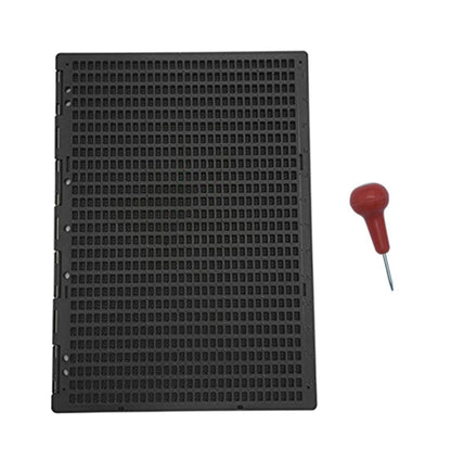 Plastic Braille Writing Slate - Portable Braille Learning Board with Stylus for Kids, Preschool & Beginners