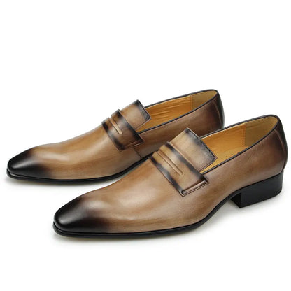 Men’s Luxury Cowhide Loafers - Comfortable Wear-Resistant Leather Office & Formal Dress Shoes