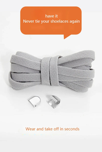 No-Tie 8MM Flat Elastic Shoelaces – Quick Sneakers Laces for Kids & Adults, Shoe Accessories