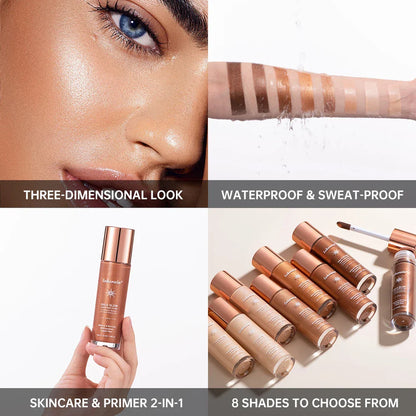 Lakerain Halo Glow Liquid Highlighter – Complexion Booster with Hyaluronic Acid for Radiant Skin