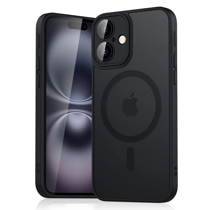 Luxury Magnetic Matte Translucent Armor Case for iPhone 11-16 - Shockproof MagSafe Wireless Charging Cover