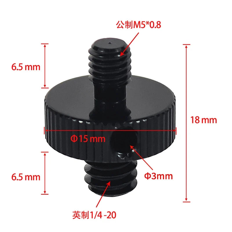 Reinforced Camera Screw Adapter - 1/4 to 3/8 Inch Male Female Thread Converter for Tripod Monopod Ball Head Light Bike Mount