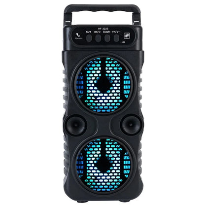 Portable Wireless Speaker - Dual 3-Inch Stereo Bass Subwoofer for Parties, Karaoke & Outdoor Music