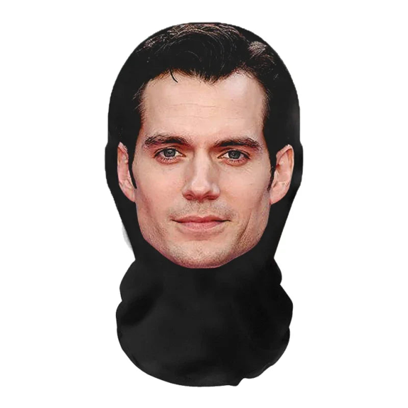 3D Printed Realistic Face Mask - Stretch Mesh Full Head Cosplay Balaclava for Role Play & Hip Hop Costume