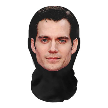 3D Realistic Face Mask - Celebrity Style Full Face Stretch Mesh Cosplay Balaclava for Role Play, Hip Hop & Costume Events