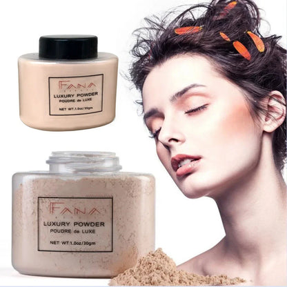 Luxury 4 Color Face Powder Foundation - Oil Control Loose Setting Powder for Women Makeup & Beauty Application