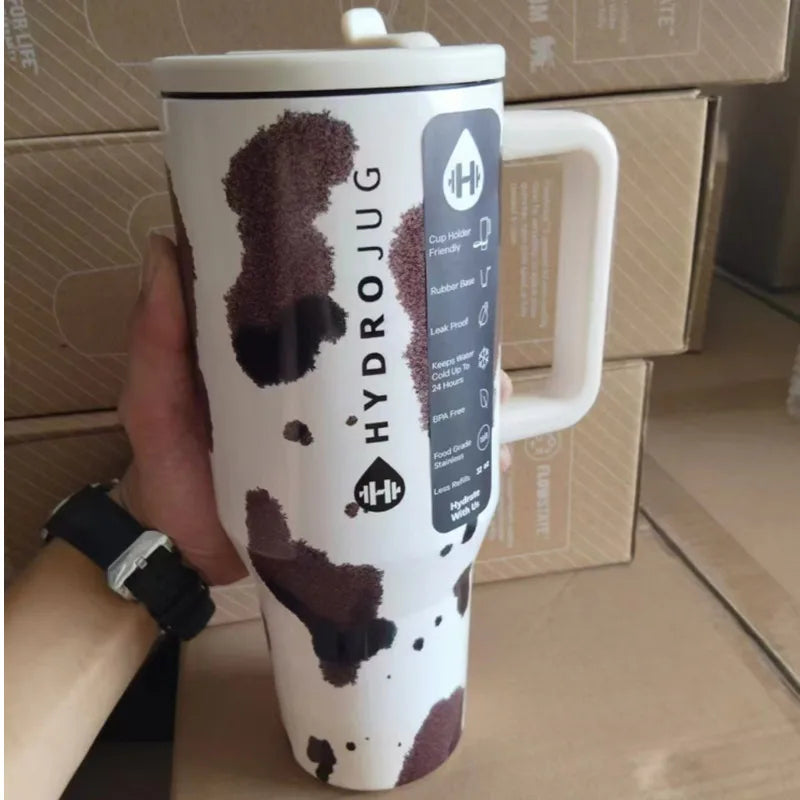 HydroJug 32oz/40oz Traveler Tumbler — Stainless Steel Vacuum Insulated Car Mug with Straw Lid & Double Wall Thermal Iced Design