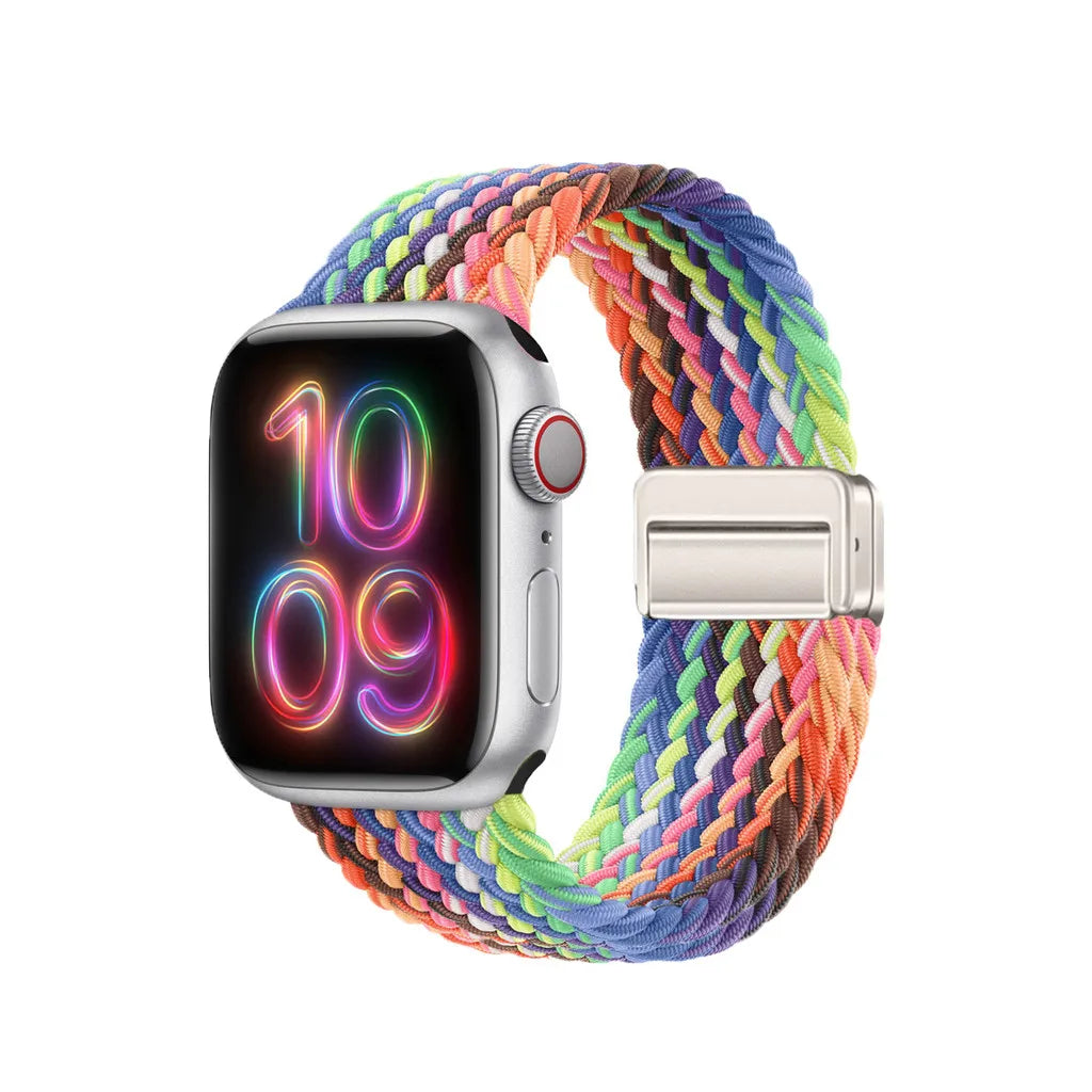 Nylon Braided Apple Watch Band - Durable Replacement Strap for Series 10/9/8/7/6/5/3 SE Ultra 49mm to 38mm