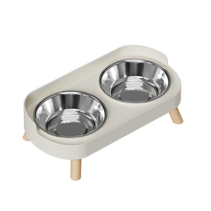 Colorful Dopamine Pet Double Bowl – Stainless Steel Large Capacity Cat & Dog Feeding & Water Dish Fashion Pet Bowl Set