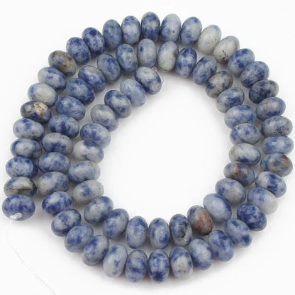 Natural Stone Rondelle Beads - 5x8mm Tourmaline, Citrine & Quartz Loose Beads for DIY Bracelets