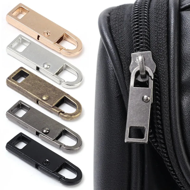 10/1PCS Universal Metal Zipper Pull Replacement — Instant Repair Kit for Luggage, Purses & Clothing Sliders