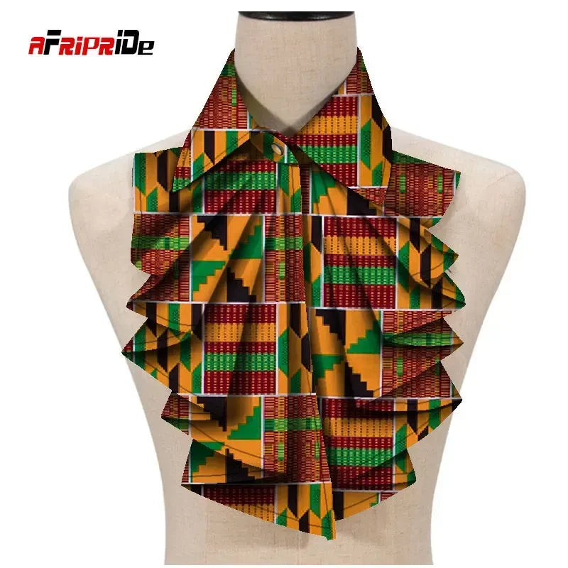 African Print Ankara Triangle Tie for Women - Stylish Wax Fabric Cravat WYA027