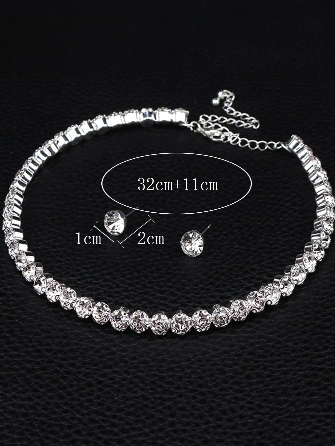 Women's Minimalist Jewelry Set - 4-Piece Necklace, Earrings & Bracelet Party Accessory Collection