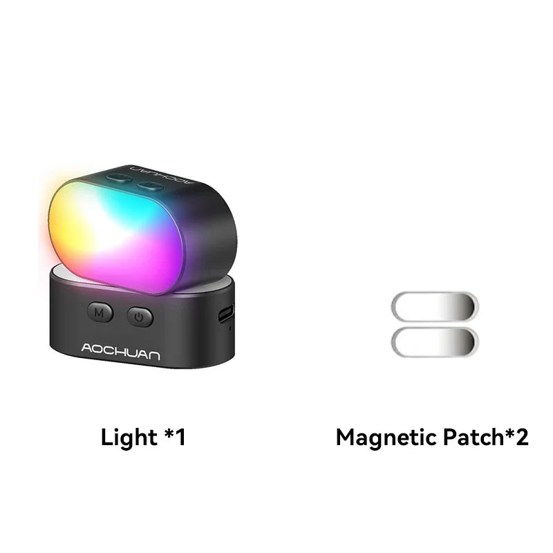 AOCHUAN RGB Magnetic LED Fill Light – Adjustable Brightness & Colors for Phone, Selfie, Live, & Video Photography