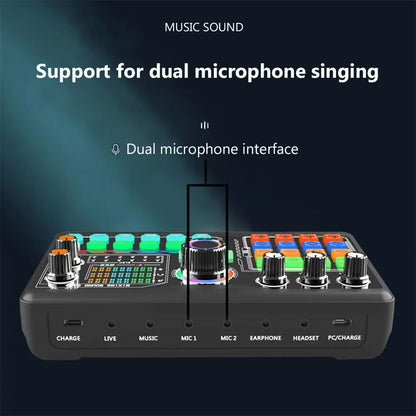 Zealsound Professional Podcast Microphone Kit - Sound Card Audio Interface for PC, Smartphone, Laptop Vlog Recording & Live Streaming