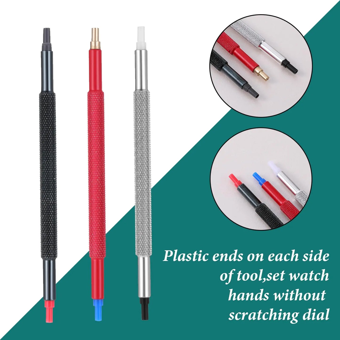 Stainless Steel Watch Hand Repair Tool Kit - Precision Hand Setting & Pointer Adjustment Pusher Set