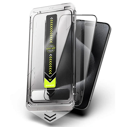 Premium Tempered Glass Screen Protector for iPhone 16 & 15 Pro Max – Easy Install, Dust-Free for iPhone 16 Plus