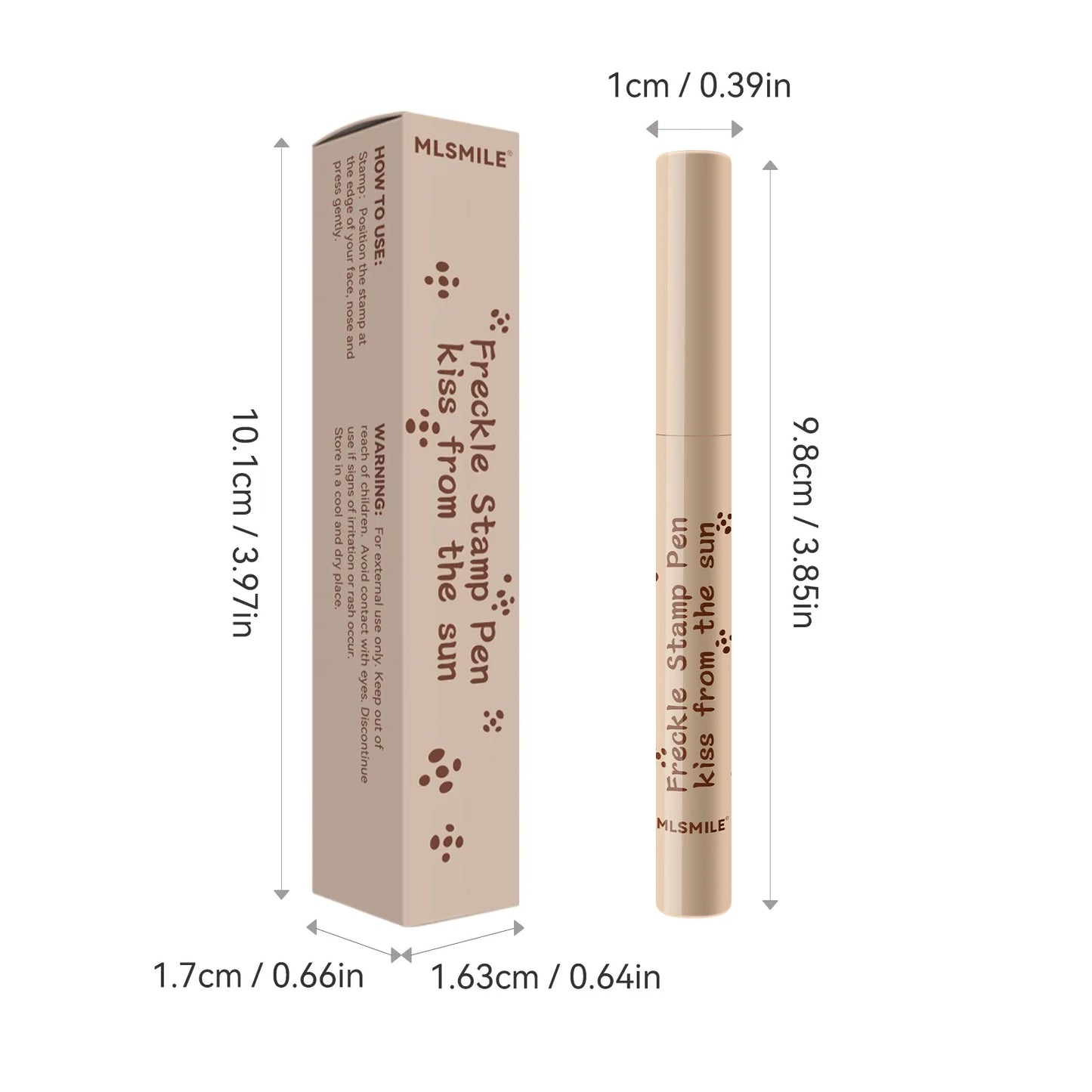 Waterproof Freckle Pen - Natural Fake Freckles Makeup Dot Spot Marker for Women Light & Dark Brown