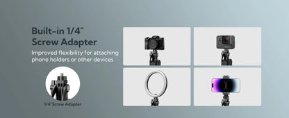 Smartphone Selfie Stick Gimbal Stabilizer – Anti-Shake Pan-Tilt Tripod with Bluetooth Remote & AI Follow