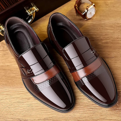 Luxury Men's Leather Oxford Shoes - Retro Carved Lace-Up Brogue Wedding & Formal Business Dress Shoes