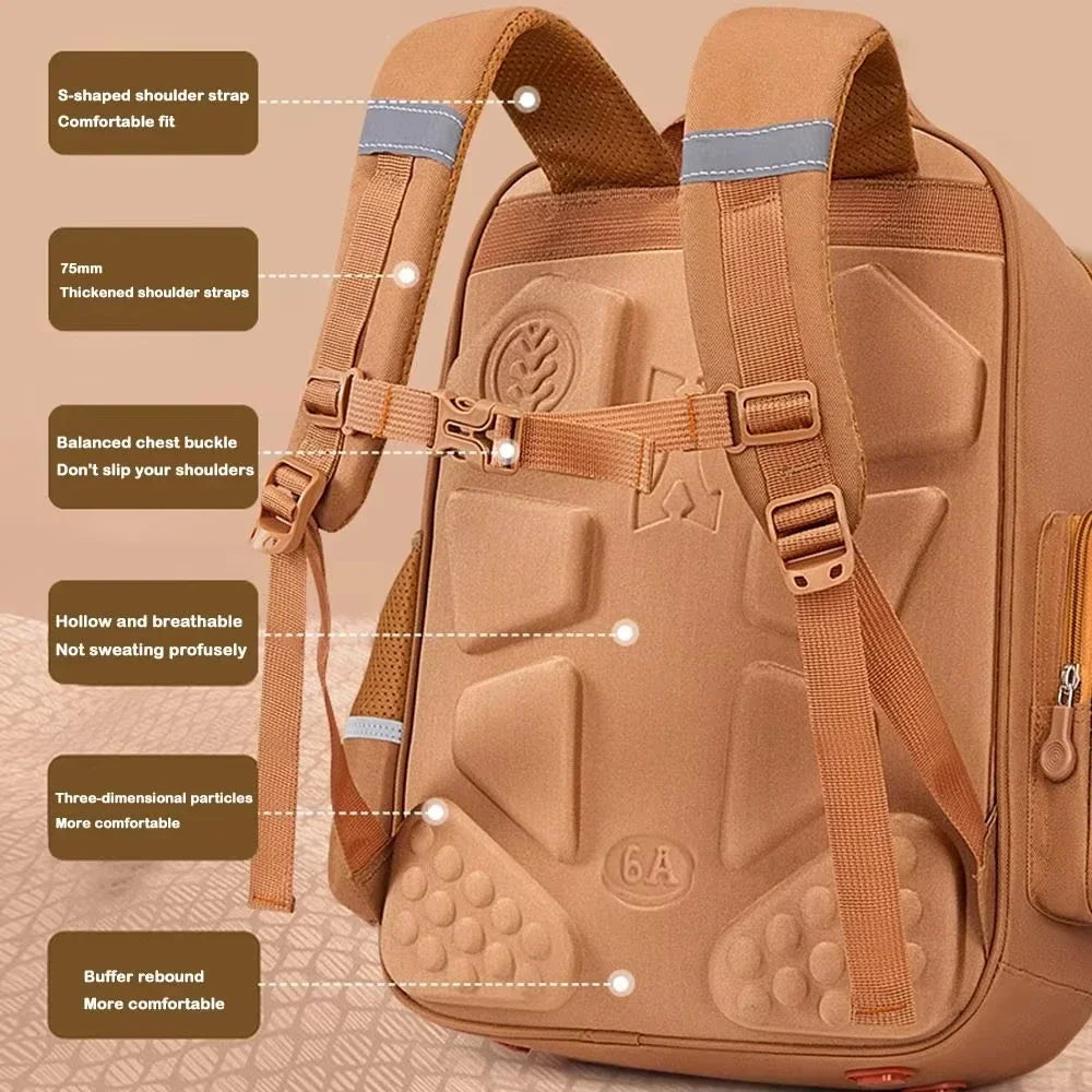 Capybara Waterproof School Backpack | Large Capacity, Ergonomic Straps for Students, Spine-Friendly Gift Bag