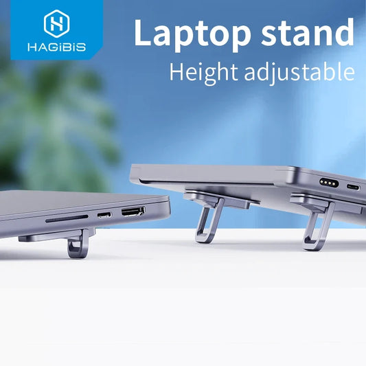 Hagibis Foldable Laptop Stand Riser with Cooling Design for MacBook Pro, Air & Universal Notebook Holder