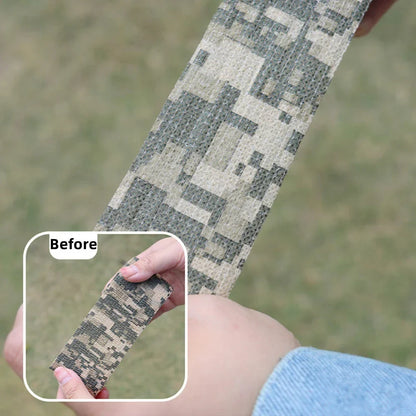 4.5m x 5cm Camouflage Stealth Tape - Waterproof Outdoor Camo Wrap for Hiking, Camping and Hunting, 1 Roll