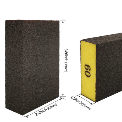 6Pcs Sanding Sponge Block Set - 60-320 Grit Coarse to Fine Sander Pads for Wood, Drywall & Metal