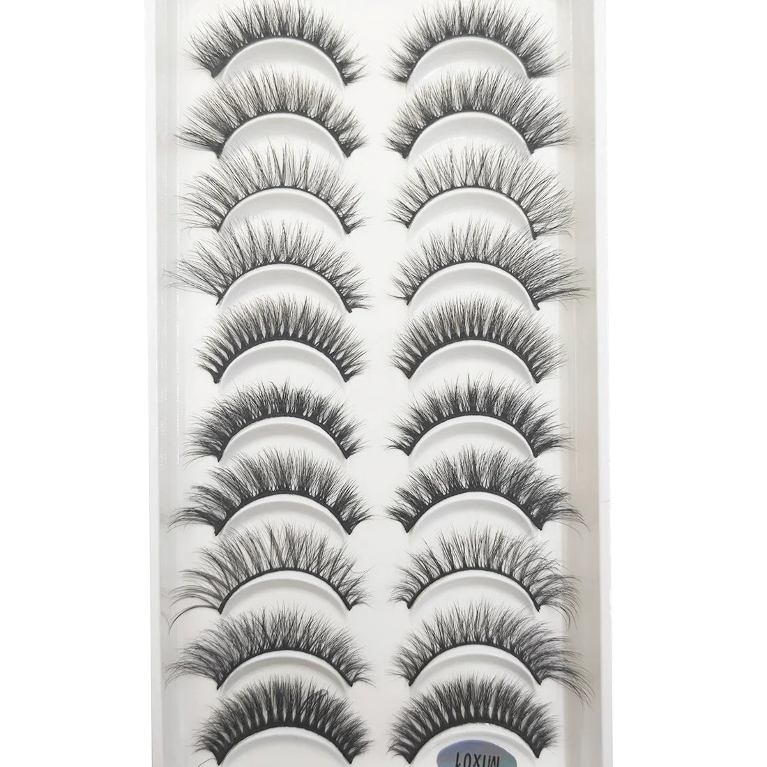10 Pairs 3D Mink False Eyelashes – Soft Natural Cross Messy Dense Lash Extensions Makeup