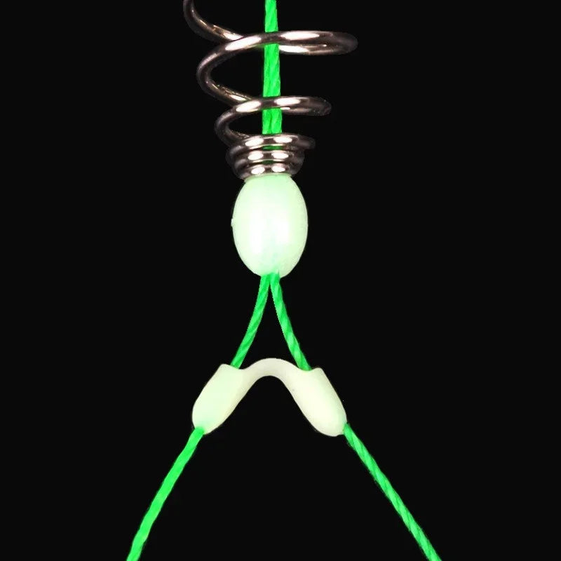 5PCS Fluorescent Green Fishing Hooks - High Carbon Steel Sharp Spring Hooks for Saltwater & Freshwater Fishing