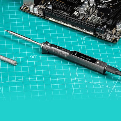 TS101 65W Mini Soldering Iron - Portable Adjustable Temperature LCD with Tip Set Upgrade