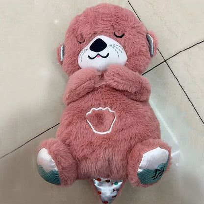 Soothing Baby Plush Bear Doll – Breathing, Musical Sleep Companion with Sound and Light for Newborns, Perfect Gift