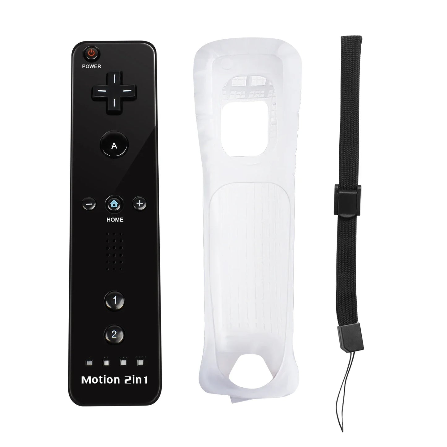 2-in-1 Nintendo Wii Controller Set — Wireless Motion Plus Gamepad with Silicone Case