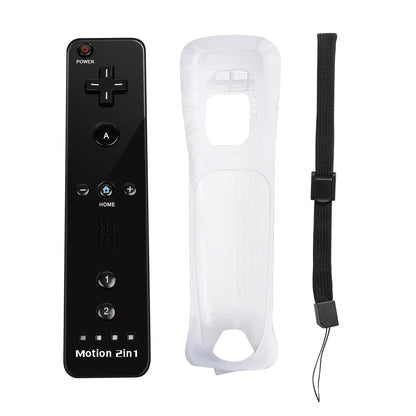 2-in-1 Nintendo Wii Controller Set — Wireless Motion Plus Gamepad with Silicone Case