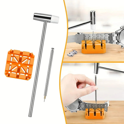 Watch Repair Tool Kit – Link Band Pin Remover & Adjuster for Professional Watchmaking