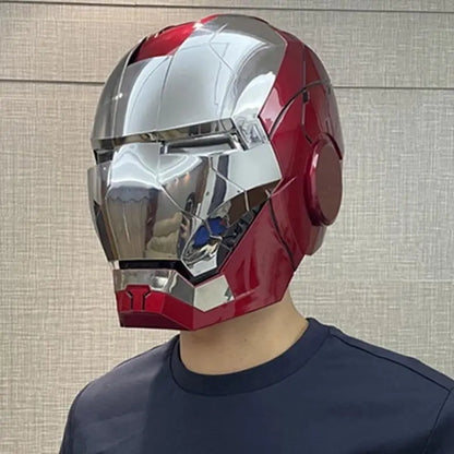 Iron Man Helmet 1:1 Mk5 Mk50 - Electric Open/Close, English Voice, Remote Control Cosplay Toy, Avengers War Machine, Ideal Christmas Gift