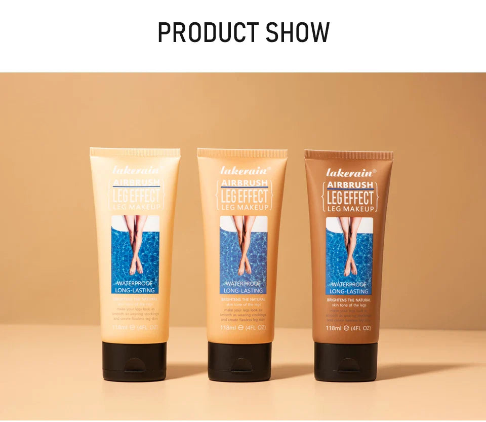 Waterproof Long-Lasting Leg Makeup Lotion — Medium Bronze Body Foundation & Tanning Cream for Even Skin Tone
