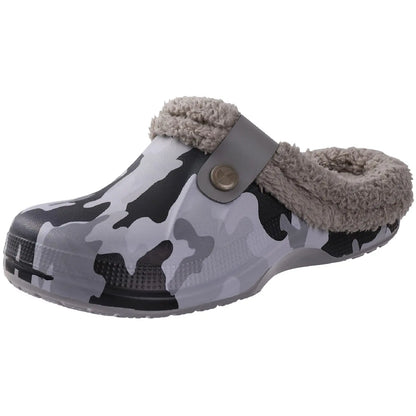 Bebealy Casual Women’s Garden Shoes & Warm Fluffy Men’s Waterproof Winter Slippers – Outdoor Antiskid Classic Leopard Design