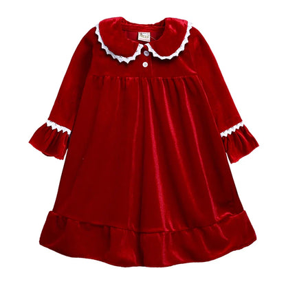 2025 Kids Christmas Pajama Set – Velvet Loungewear Long Sleeve Sleepwear for Boys & Girls