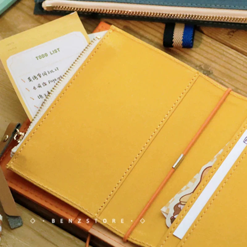 Fromthenon Travel Notebook with Special Paper – Washable Zipper Storage Bag, Pen Case & Stationery Organizer Supplies