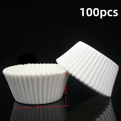 100/300PCS Paper Cupcake Liners for Muffins, Desserts, Chocolate Cups & Baking Molds