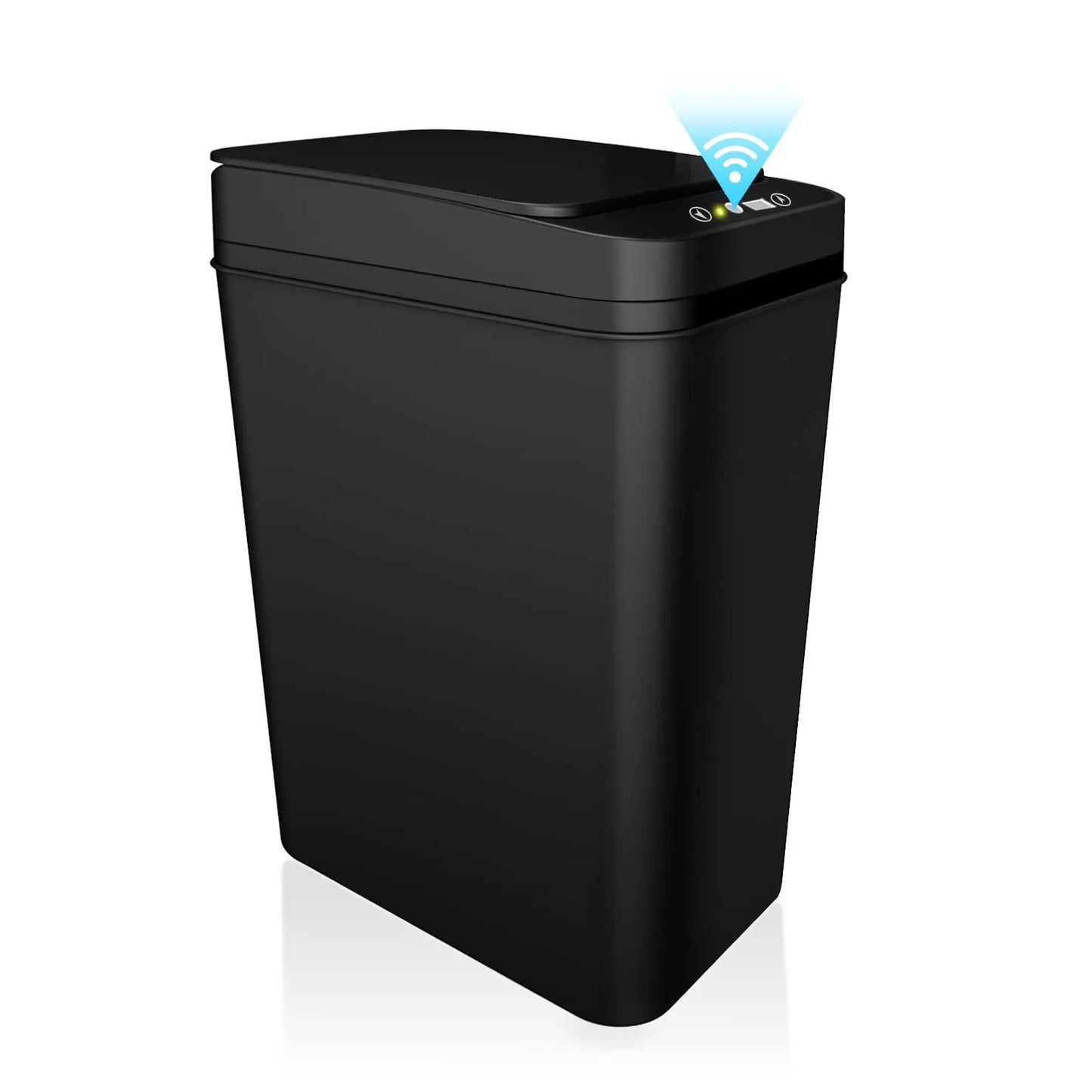 Touchless Motion Sensor Bathroom Trash Can with Lid – Slim Automatic Smart Garbage Bin for Bedroom, Office & Living Room