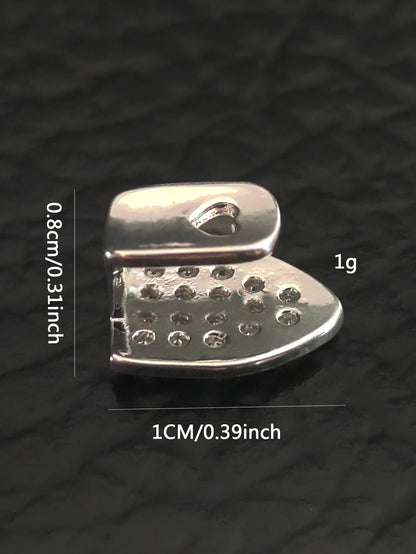 Full Zircon Inlaid Teeth Decoration – Hip Hop Style Single Teeth for Men & Women, Perfect for Dating & Party Wear