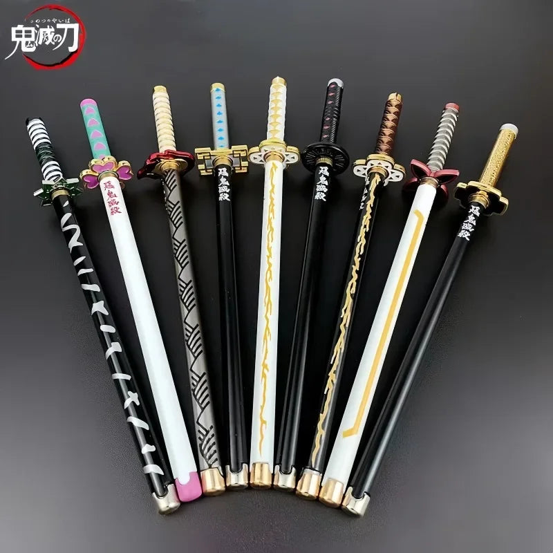 Demon Slayer Gel Pen - 0.5mm Black Ink Anime Sword Design Pen for Students, Cosplay Fans and Gifts